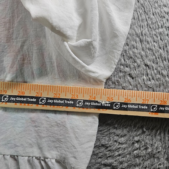 NEW Savanna Jane Top Blouse Women 2X Colorful Embroidered White - Picture 7 of 9